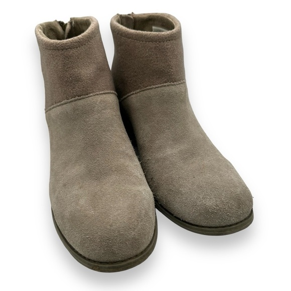 TOMS Lacey Suede Felt Ankle Booties, Desert Sand, Size 8.5 - Picture 4 of 11